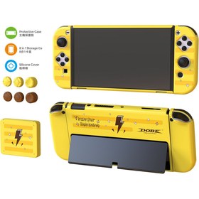 Resim Dobe Switch OLED 3in1 Standlı Rnkli Kılıf Analog Yükseltici ve Koruyucu Kart Kutusu 