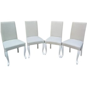 Resim Bengimobilya Sandalye Giydirme Terletmez Keten Kumaş Kayın Torna Aslan Ayak P 