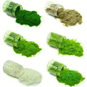 Resim 3-4mm Ağaç Tozu Statik Çim Flocking Yaprakları HO OO N Z Ölçeği Demiryolu Tren Manzarası Askeri Sahne Kum Masa Düzenlemesi 