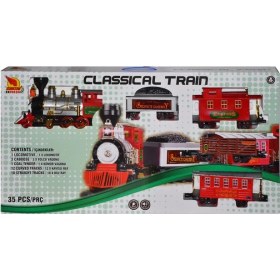 Resim MCM Group 1555 Klasik Tren Seti Sesli ve Işıklı 35 Parça 