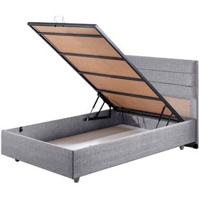 Resim Sofia İkili Set, Sofia Tek Kişilik Baza Başlık Seti Açık Gri 90 x 200 