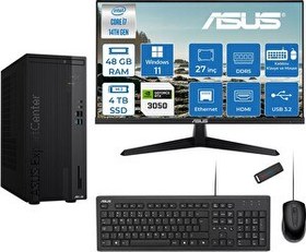 Resim Asus Expertcenter D501MER i7-14700 48 GB 4 TB SSD 6 GB RTX3050 W11Pro - 27" Monitör 27WD501MER23P20 - Zetta USB Bellek 