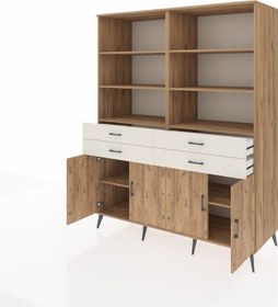 Resim Kronos Gardrop 8 Raflı 4 Çekmeceli 4 Kapaklı 176x59x221 Çam-çam/aytaşı Çam/aytaşı 