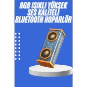 Resim Techno Stock Şeffaf Mecha Taşınabilir Bluetooth Hoparlör Kablosuz Yüksek Ses 