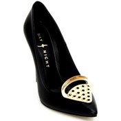 Resim Stiletto Siyah Hakiki Deri Bayan Ayakkabı (180079568) 