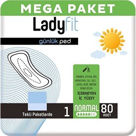 Resim Ladyfit Günlük Ped Normal 80 Ped 