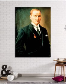 Resim Mustafa Kemal Atatürk Portre Kanvas Tablo (8 Farklı Ölçü) 70 x 50 