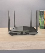 Resim Tenda V12 4port Gigabit, Ac1200 Dual Band 4x5dbi Anten Vdsl Modem 