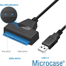 Resim Microcase USB 2.0 To 2.5 Inç Sata HDD SSD Çevirici Veri Aktarma Kurtarma Kablosu - AL2624 