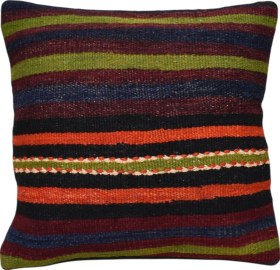 Resim Zehra Abla Halı Yeni El Dokuma Dekoratif Kilim Kırlent Yastık Kılıfı 6500 Çok Renkli 