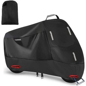 Resim Skycity Motosiklet Koruması 210d Oxford, Su Geçirmez Günes Koruma, 4 Yansıtıcı Çubuk, Xxl Büyüklük, Rüzgar Direnci, Taşınabilir Çanta 