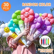 Resim Otuz el tipi balon, uzatılmış elde taşınabilir papatya balonları, ücretsiz balon pompası dahil, doğum günü süslemeleri, folyo balonlar. Çocuklar için doğum günü hediyesi ve düğün ile mezuniyet törenleri için dekorasyon olarak uygundur 