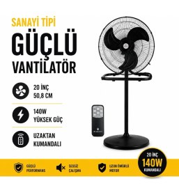 Resim Rubenis Rbs 20-2000 140W Uzaktan Kumandalı Vantilatör 