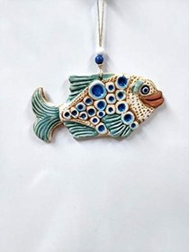 Resim SUME Seramik Mini Balık Dekoratif Duvar Süsü 17x10 cm 