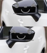 Resim Sticker World Ayna Gülücük Sticker Sağ-sol Takım Gümüş 12*6 Cm 2 Li 