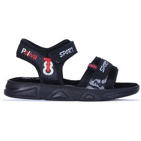 Resim Skuaıter Plv-6135 Cırtlı Yazlık Erkek Çocuk Sandalet Siyah 