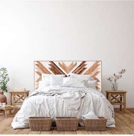 Resim Postotto Ahşap Yatak Başlığı 173X88 