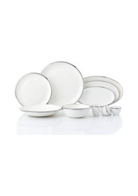 Resim Korkmaz Elektra Collection 60 Parça Platin Yemek Takımı A8057 Beyaz 