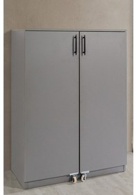 Resim Kiler, Blesk 2 Kapaklı Küçük Erzak Kiler Mutfak Dolabı Antrasit Renkli 