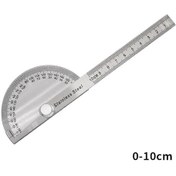 Resim Springsun Stainless Steel Ayarabilir 0-180 Yarıçemberli Açı Ölçer - Hassas Ölçüm Ve Çizim İçin Profesyonel/dıy Aracı 10cm Somunlu 