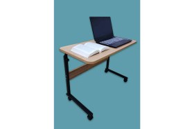 Resim Montesev Laptop Sehpası ve Çalışma Masası Yükseklik Ayarlı Tekerlekli Oval Kenar 
