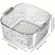 Resim Dashanshop 2 Adet Kalın Çift Katlı Pet Süzgeç Ve Süzgeç Sepeti Seti Mutfak İçin Şeffaf Renk 