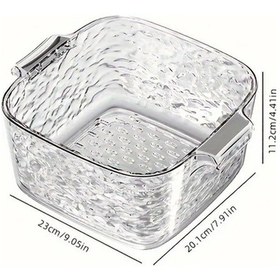 Resim Dashanshop 2 Adet Kalın Çift Katlı Pet Süzgeç Ve Süzgeç Sepeti Seti Mutfak İçin Şeffaf Renk 