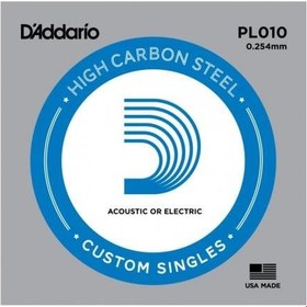 Resim D'Addario XSPL010 Elektro ve Akustik Tek Tel (E-Mi - Karbon Çelik) 