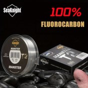 Resim SEAKNIGHT Süper Güçlü 100m/110yd %100 Florokarbon Balıkçılık Hattı - Anti-bite, Hassas Monofilament Lider Hattı tatlı su ve tuzlu su balıkçılığı için - Bass, Trout, Salmon için ideal - Balıkçılar için mükemmel hediye 