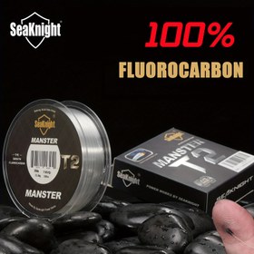Resim SEAKNIGHT Süper Güçlü 100m/110yd %100 Florokarbon Balıkçılık Hattı - Anti-bite, Hassas Monofilament Lider Hattı tatlı su ve tuzlu su balıkçılığı için - Bass, Trout, Salmon için ideal - Balıkçılar için mükemmel hediye 