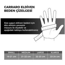 Resim Carraro Kısa Parmak Eldiven V7 Yeşil 