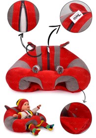 Resim TOKKO Premium Dörtlü Set Uyku Fili Peluş Ayıcık Çocuk Koltuğu Antibakteriyel 4'lü Set 