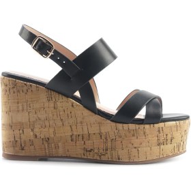 Resim Nine West MONSA 5FX Siyah Kadın Dolgu Topuk Sandalet 