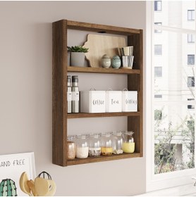 Resim Yurudesign Pera 3'lü Duvar Rafı Mutfak Banyo Rafı Barok Pr1-br 
