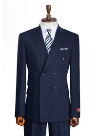 Resim İlayda Emir Luxury, İtalyan Kesim,slim Fit, Kruvaze, Erkek Takım Elbise Lacivert 