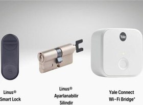 Resim Linus Akıllı Kilit, Wifi Modülü Ve Anahtar Göbeği Seti 