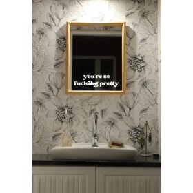 Resim You Are So Pretty Ayna Çıkartması Ayna Özel Yeni Stickerı 