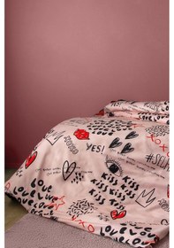 Resim Xoxo 210 Tc 83 Tel Dijital Pamuk Saten Tek Kişilik Nevresim Takımı Çok Renkli 