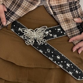 Resim Kadınlar için Amerikan Kelebek Kemer, Yeni Tasarım Dekoratif Kemer, Çok Yönlü ve Şık, Lüks ve Tokalı 