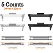Resim 5 parça/set 2 adet adaptör + 3 ham kulak Xiaomi Mi Band 9 8 Pro saat kayışı bağlantısı Redmi Watch 4 5 eSIM bileklik için 20mm 22mm 316L paslanmaz çelik aksesuarlar 