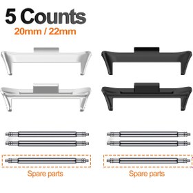 Resim 5 parça/set 2 adet adaptör + 3 ham kulak Xiaomi Mi Band 9 8 Pro saat kayışı bağlantısı Redmi Watch 4 5 eSIM bileklik için 20mm 22mm 316L paslanmaz çelik aksesuarlar 