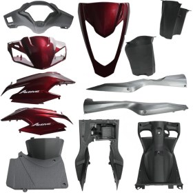 Resim Honda Activa S Kaporta Set 12 Parça Kırmızı Yeni Model Sele Kilitsiz 