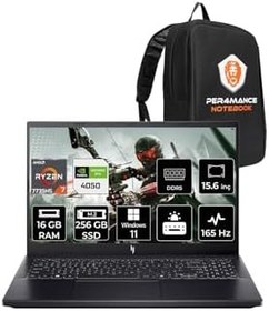 Resim ACER Nitro V15 R7 7735HS 16GB 256GB SSD RTX4050/6GB 75W 15.6'' FHD 165Hz W11P Gaming Laptop & ÇANTA 