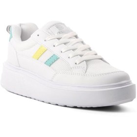Resim Walkway Deren-G Beyaz-Sarı-Yeşil Kadın Sneaker 