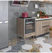 Resim Kenzlife Ankastre Modülü Kabini Nobelyum Crd Fırın Ocak Dolabı Özel Boy Ayarlı Ayaklı Kapaklı 