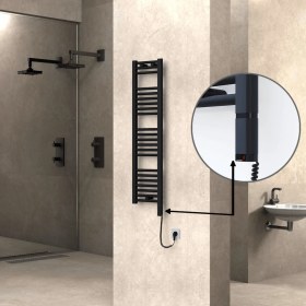 Resim Radiva Haiti Elektrikli Havlupan 300 Watt 300X1200 Düz Mat Siyah (Oned On/off Termostatlı) Sağ 