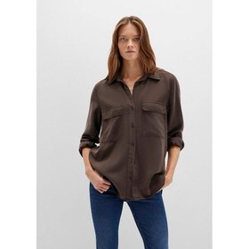 Resim Mavi Liyosel Kadın Gömlek (M1210951-70238) 