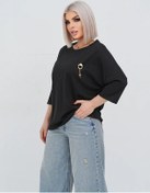 Resim Büyük Beden Oversize Spagetti Askılı Bluz 356346998 Siyah 