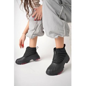 Resim Bitmeden İste Kadın Vizon Ultra Hafif Faylon Taban Su Geçirmez Önden Fermuarlı Kar Botu 