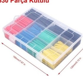 Resim Tograt Isı Shrink Boru Daralan Makaron Kablo Yalıtım - 580 Adet 16 Boy 